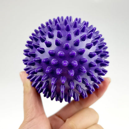 Pack of 2 Spiky Hard Massage Balls - PVC Trigger Point Balls for Muscle Relief, Myofascial Release, Foot Roller & Neck Massager (2, Purple 6.8cm) - color: Purple（6.8cm)