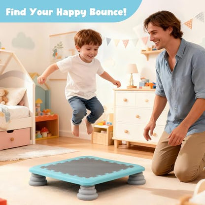 Mini Trampoline for Kids, Indoor Rebounder Non-Slip Base, Sensory Trampoline for Autism Kids, Bounce Board for Sensory Integration Training, Outdoor Recreation, Max Load 220 lbs