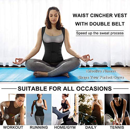 Nebility Womens' Sauna Sweat Vest Weight Loss Workout Waist Trainer - size: Medium