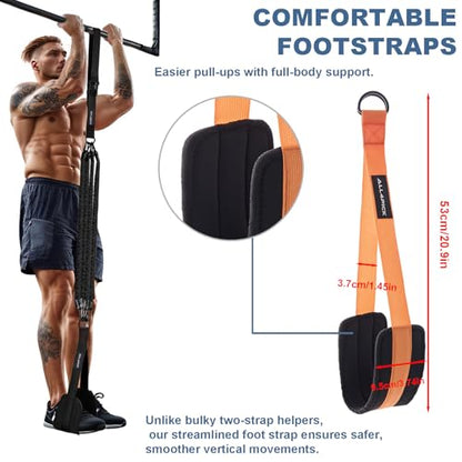 Pull Up Assistance Bands, Adjustable Heavy Duty Assisted Bands for Pull Ups - color: Orange