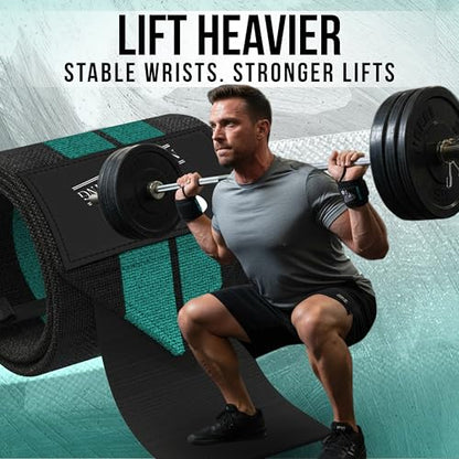 Wrist Wraps (1 Pair/2 Wraps) – Lifting Wrist Wraps with Thumb Loop for Weightlifting, Powerlifting & CrossFit – Durable Wrist Support Straps for Men & Women – Gym Essentials for Heavy Lifts