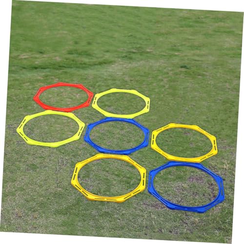 KESYOO Agility Rings for Football Training 4 Units 36 cm Yellow Orange Blue Green Material PP Portable for Speed Exercises and Coordination