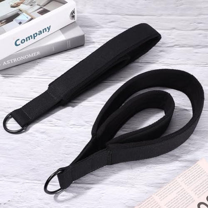 Pilates Straps - Double Loop D-Ring Straps for Reformer, Padded, Home Gym Workout