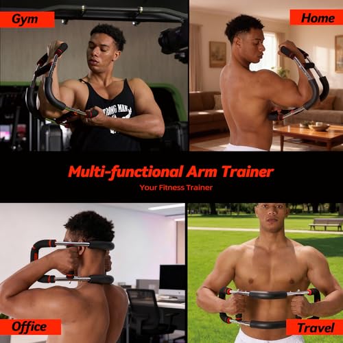 Twister Arm Trainer, Adjustable Chest Workout Equipment with 6 Resistance Levels Springs (30-160 Lbs), Arm Trainer for Men & Women, Detachable Home Gym Fitness Trainer with Anti-Slip Handles - color: Red 30-60, 90-120, 120-160 lbs