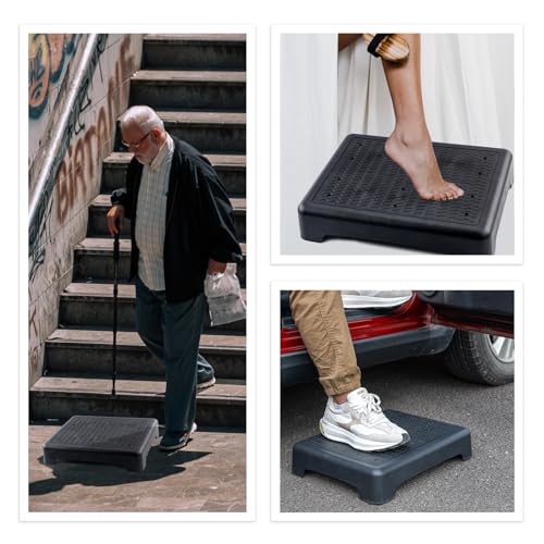 Mobility Step Stool for Adults Half Seps for Stairs for Seniors,Platform Step Safety Step Non-Slip Indoor and Outdoor