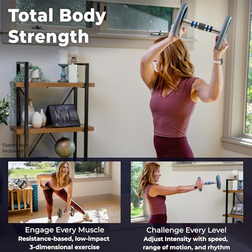 TeeterBell Multi-Grip Weight & Workout App - Dumbbell, Kettlebell & Medicine Ball All-in-one, Low-Impact Cardio and Toning for Functional Fitness - style: 6lb TeeterBell