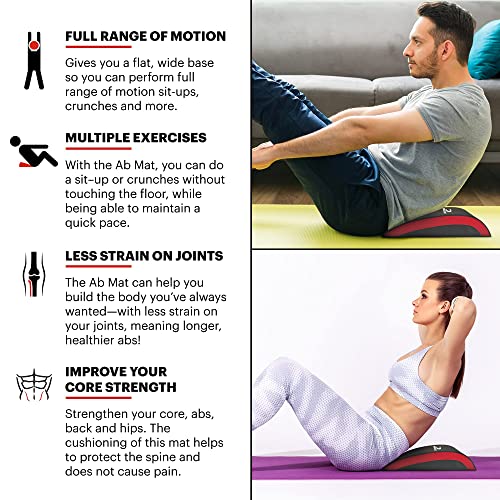 DMoose Ab Mat, Sit Pad for Core Workout Training, Full Range of Abdominal and Ab Workouts - Non Slip PVC leather and High-density Foam - Sit Up Exercise Equipment for Crunches and Leg Lifts