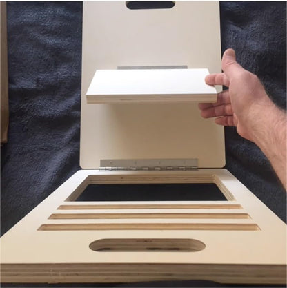 Slant Board for Calf-Stretching - Wooden Incline Wedge Stretcher for Squats, Foot & Ankle Mobility, Portable Fitness Equipment, Balance Block for Heel Stretch