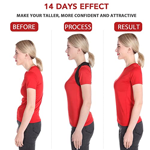 Posture Corrector for both Men and Women, Comfortable Upper and Back Brace, Adjustable Back Straightener Support for Back, Shoulder and Neck
