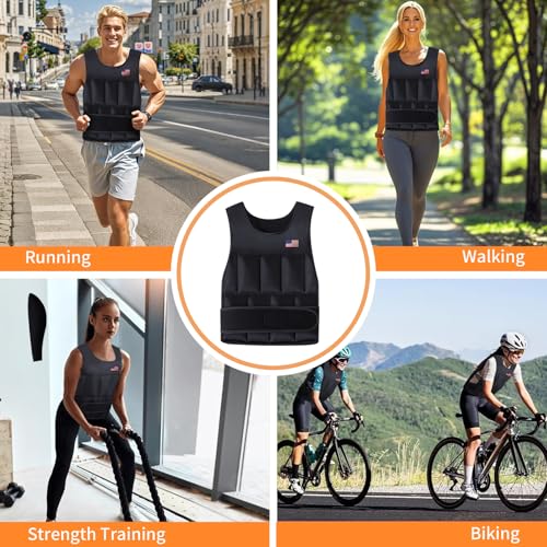 Adjustable Weighted Vest for Men Women,2-30 Lbs Adjustable Weighted Vest with Straps Womens Running Weight Vest for Walking Strength Training Fitness
