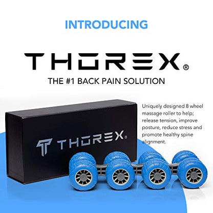 8-Wheel Back Massager and Neck Knot Remover - Chiropractor Approved Manual Deep Tissue Massage Tool for Upper Back, Trapezius Pain Relief and Trigger Point Therapy - Self Recovery Muscle Stick