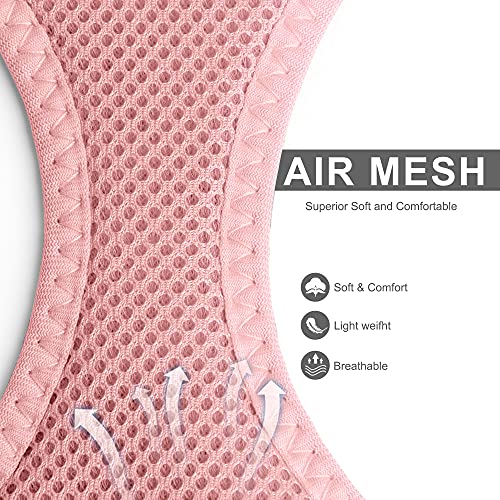 Fida Cat Harness and Leash Set for Walking Kitten and Puppy, Escape Proof Kitten Harness with Breathable Lightweight Soft Mesh, Adjustable Reflective Step-in Design. (XXXS, Pink) - color: Pink, size: XXXS (Neck:10.2"-11.4"; Girth:11.4"-12.6")