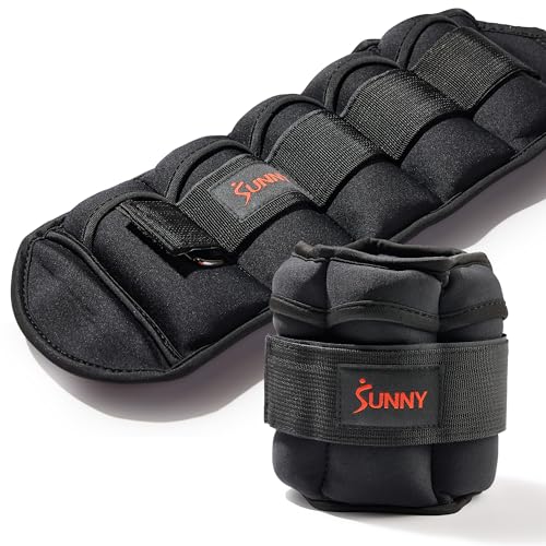 Sunny Health & Fitness Neoprene 1-5 LB Pair Ankle Weights/Adjustable 5 LB - size: Adjustable 1-5 LB