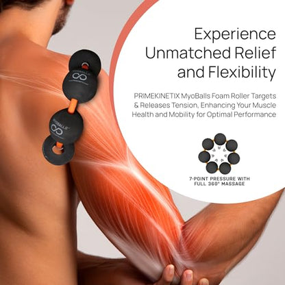 PRIMEKINETIX MyoBalls Massage Therapy Balls - 360° Relief for Plantar Fasciitis, Shin Splints, Tight Calves & IT Band - Deep Tissue Trigger Point Tool for Athletes & Active Lifestyles - 7 Ball Set - size: MyoBalls Pro 7