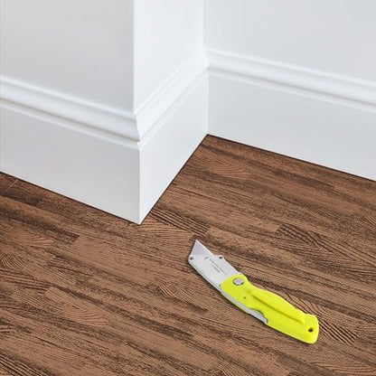 Sorbus Wood Grain Floor Tiles Foam Mat EVA Interlocking Mats Tile 3/8-Inch Thick Flooring Wood Puzzle Exercise Mats w/Borders - Home Playroom Basement, Apartment, Trade Show, Baby, Dance