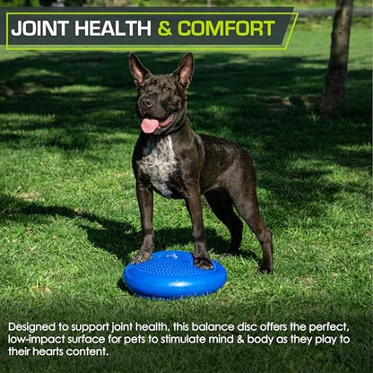 ProsourceFit Core Balance Disc Trainer, 14” Diameter with Pump for Fitness, Balance Training, or Seating; Wobble Board for Core Stability; Flexible Floor Cushions