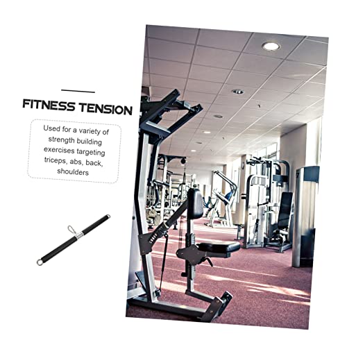 Kisangel 1Pc Bearing Ring Short Tie Rod for Weight Machines Straight Pulling Accessory for Back Triceps Shoulders Strength Training Compatible with Cable and Home Gym Equipment