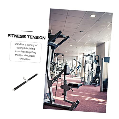 Kisangel 1Pc Bearing Ring Short Tie Rod for Weight Machines Straight Pulling Accessory for Back Triceps Shoulders Strength Training Compatible with Cable and Home Gym Equipment