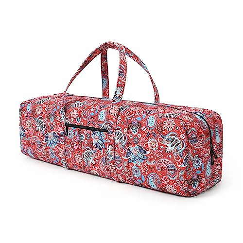 | Yoga Mat Bag | Large Yoga Mat Carrier with Wet Pocket | Yoga Gifts | Gym Tote Bag for Women - color: Red