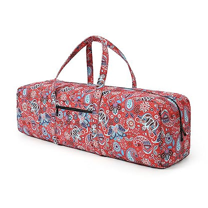 | Yoga Mat Bag | Large Yoga Mat Carrier with Wet Pocket | Yoga Gifts | Gym Tote Bag for Women - color: Red
