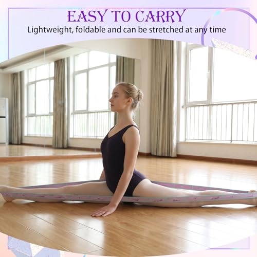 YUXIANLB Elastic Yoga Stretch Strap, 8-Loop Adjustable Stretching Gymnastic Resistance Band Fitness Equipment for Women Physical Flexible Therapy Ballet Dance Stuff Pilate Training Exercise Workout