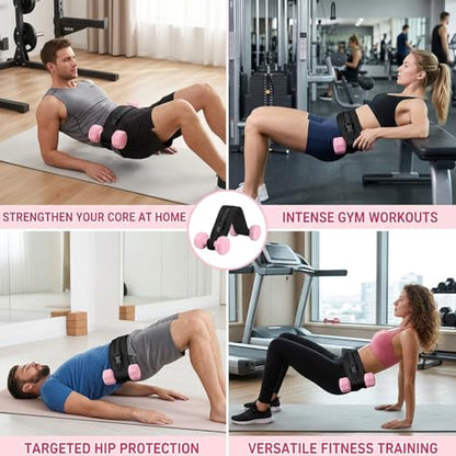 Hip Thrust Belt, Hip Thrust Belt for Dumbbells and Weights, Enhanced Support for Glute Bridge Exercises and Weighted Squat Training, Adjustable Strap Non-Slip Safety for Home Fitness Strength Sessions