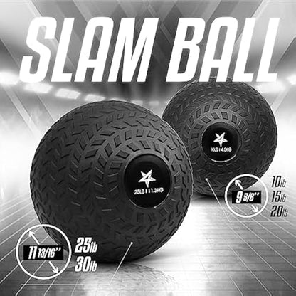 Yes4All Slam Balls, 10-40lb Weighted Ball Weight, Durable PVC Sand Filled Workout Dynamic Slam Ball for Strength Training, Triangle, Black, 10lbs - color: C. Triangle Black, style: A. 10lbs
