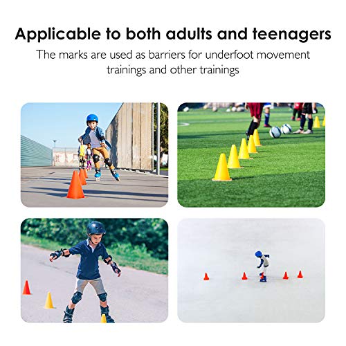 7.5 Inch Plastic Sport Training Traffic Cone (Set of 12, Orange)