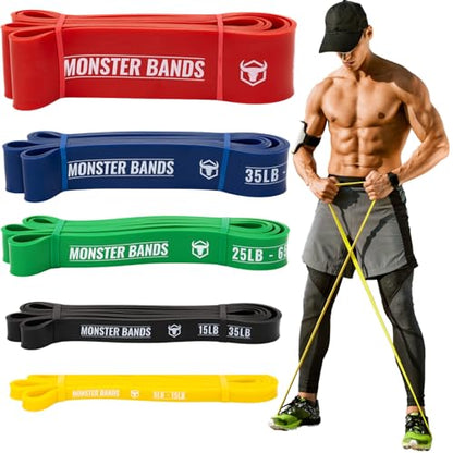Pull Up Bands, Resistance Bands (Set of 5) – Pull Up Assistance Bands Set – Exercise Workout Bands for Working Out, Strength Training, Stretching & Physical Therapy