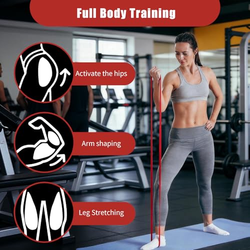 Nexora Resistance Bands Set, 5 Pack 8-125 lbs Natural Rubber Exercise Bands with Door Anchor Soft Handles Storage Bag, Heavy Duty Workout Bands for Men Women Home Gym Yoga Pilates Physical Therapy