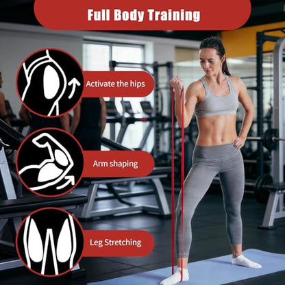 Nexora Resistance Bands Set, 5 Pack 8-125 lbs Natural Rubber Exercise Bands with Door Anchor Soft Handles Storage Bag, Heavy Duty Workout Bands for Men Women Home Gym Yoga Pilates Physical Therapy