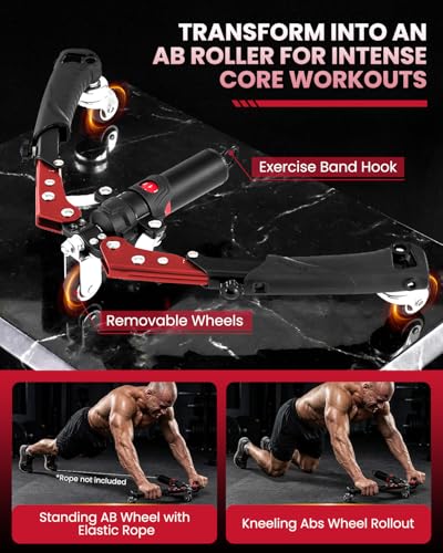 SAKER Twister Arm Trainer, Adjustable Hydraulic Home Gym Equipment for Strength Training, 22-440Lbs Chest Expander with Ab Roller Wheel, Workout Equipment for Men & Women, Arms Chest Core