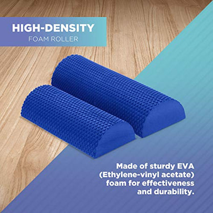 High Density EVA Foam Roller for Physical Therapy – Deep Tissue Massager with Textured Bumps for Myofascial Release & Fitness Training - Lightweight & Durable 36" Half Foam Roller – Made in the USA - size: 36" Half Roller