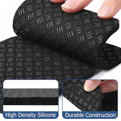 4PCS Double-Sided Non-Slip Exercise Bike Mat Treadmill Mat, 4" x 4" Anti Vibration Mat for Exercise Bike, Treadmill, Walking Pad, Exercise Equipment Mat for Home Gym Floor Protection
