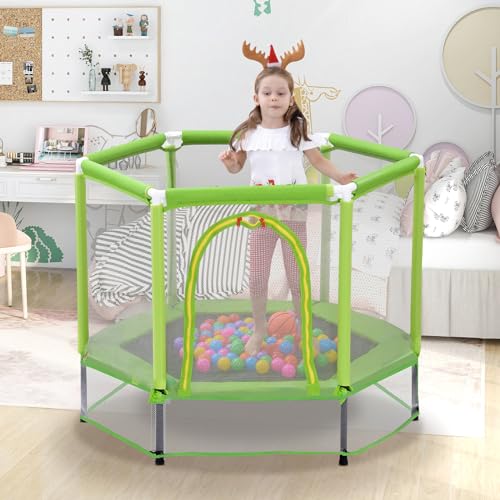 Trampoline, Portable Foldable Trampoline in-Home Mini Rebounder with Adjustable Handle, Exercise Trampoline for Adults, 40" Max Load 330lbs (Green)