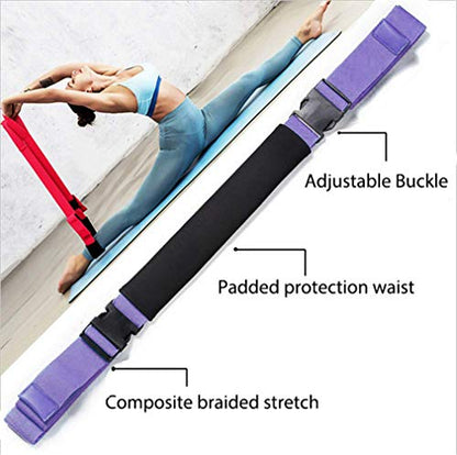 Fitness Stretch Strap - Adjustable Leg Stretch Band to Improve Body Flexibility, Premium Stretching Equipment for Exercise, Physical Therapy, Pilates Dance Gymnastics Cheerleading Training