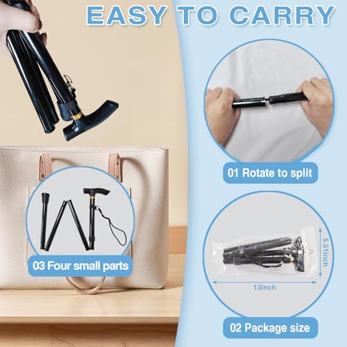 Foldable Shoulder Wand for Physical Therapy & Rotator Cuff Rehab Portable Shoulder Stretcher Stick with Hook Shoulder Wand Therapy Stretching Tool Exercise Wand for Shoulders (Black)