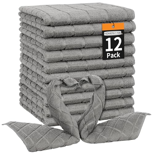 Microfiber Washcloths, 12 Pack Wash Cloths Face Towels, Soft Lint Free Quick Dry Bulk Absorbent Reusable Cleansing Cloths Hand Towels for Bathroom Gym Salon Spa Hotel, Grey - color: Grey, size: 12 PK