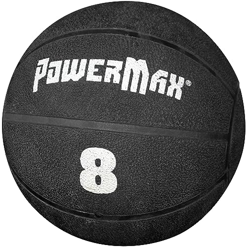Gill Athletics PowerMax Weighted Rubber Medicine Ball - Weighted Exercise Ball, Medicine Balls for Exercise, Wall Ball or Slam Ball for Strength Training, Indoor/Outdoor Workout Ball - style: 8K