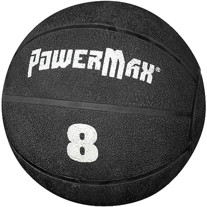 Gill Athletics PowerMax Weighted Rubber Medicine Ball - Weighted Exercise Ball, Medicine Balls for Exercise, Wall Ball or Slam Ball for Strength Training, Indoor/Outdoor Workout Ball - style: 8K
