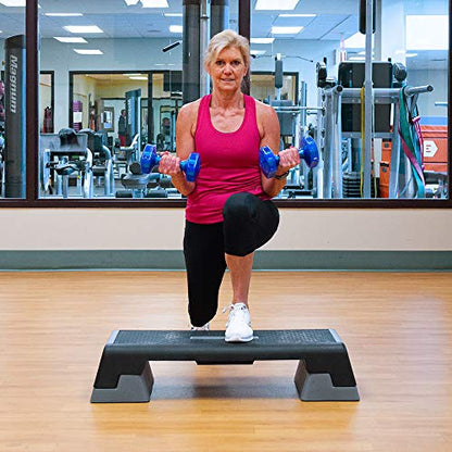 Body Sport® Aerobic Step – Step Aerobics Platform – Workout Equipment – Exercise Step Platform – Gray/Black