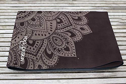YOGA DESIGN LAB | Travel Yoga Mat | 2-in-1 Mat+Towel | Lightweight, Foldable, Eco Luxury | Ideal for Hot Yoga, Bikram, Pilates, Barre, Sweat | 1.5mm Thick | Includes Carrying Strap!