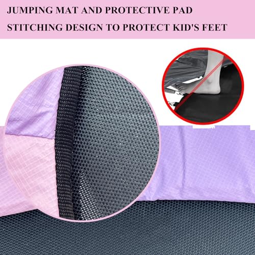 60" 6-in-1 Kids Trampoline, 5ft Mini Toddler Trampoline for Girls Boys - color: Purple&Pink 3- in-1