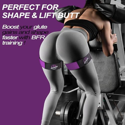 BFR Resistance Bands for Women, Glute Training Exercise Bands, Workout Fitness Equipment - color: Purple