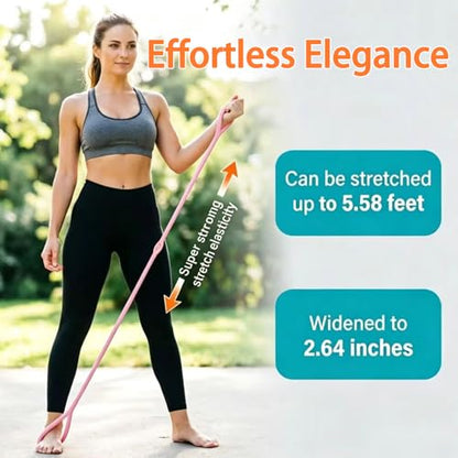 2PCS Figure 8 Resistance Bands with Handles – 15 lbs & 25 lbs Workout Bands for Women Men, Non-Slip Grip for Arms Yoga Pilates Physical Therap