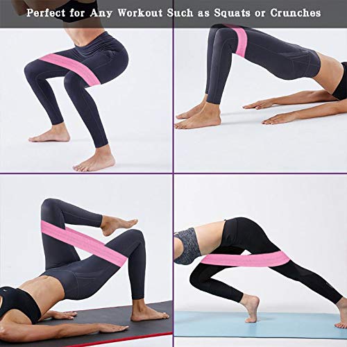 Fabric Resistance Bands for Legs and Butt, Resistance Loop Band Set，Hip Resistance Bands for Workout，Booty Bands Fitness Bands, Glute Bands for Women and Men，Anti Slip Elastic (Set 3)