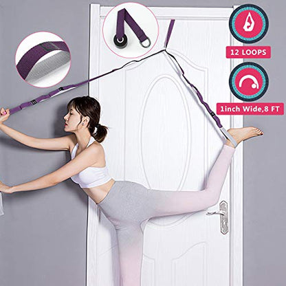 Yoga Wheel Set 11-in-1,Back Roller & 2 Blocks with Strap,Resistance Bands,Jump Rope,Carrying Bag,Perfect Yoga Back Wheel Accessory Starter Kit for Beginner, Stretching, Improving Backbends