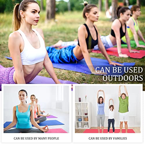 Hoolerry 36 Pieces Yoga Mats Sets Includes 12 Pcs Yoga Mats Bulk 68” x 24” x 6mm Thick Exercise Mat Non Slip 12 Resistance Bands 12 Carrying Straps for Women Girls for Gym Pilates