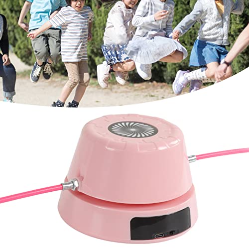 Electronic Fitness Jump Rope, Smart Rope Jump Machine with Remote Control, Automatic Intelligent Count Electric Skipping Machine for Family Friends - color: Pinks