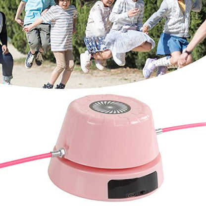 Electronic Fitness Jump Rope, Smart Rope Jump Machine with Remote Control, Automatic Intelligent Count Electric Skipping Machine for Family Friends - color: Pinks